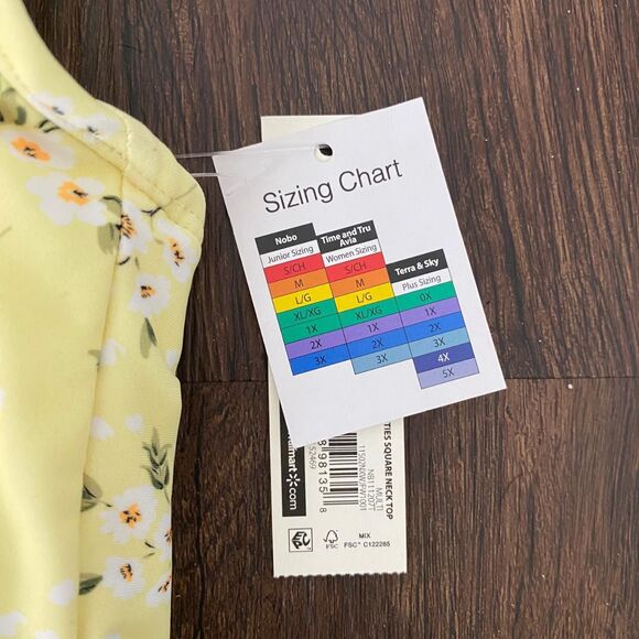 No Boundaries  NWT Butter Yellow Flower Floral Tankini Bikini S - Picture 5 of 7